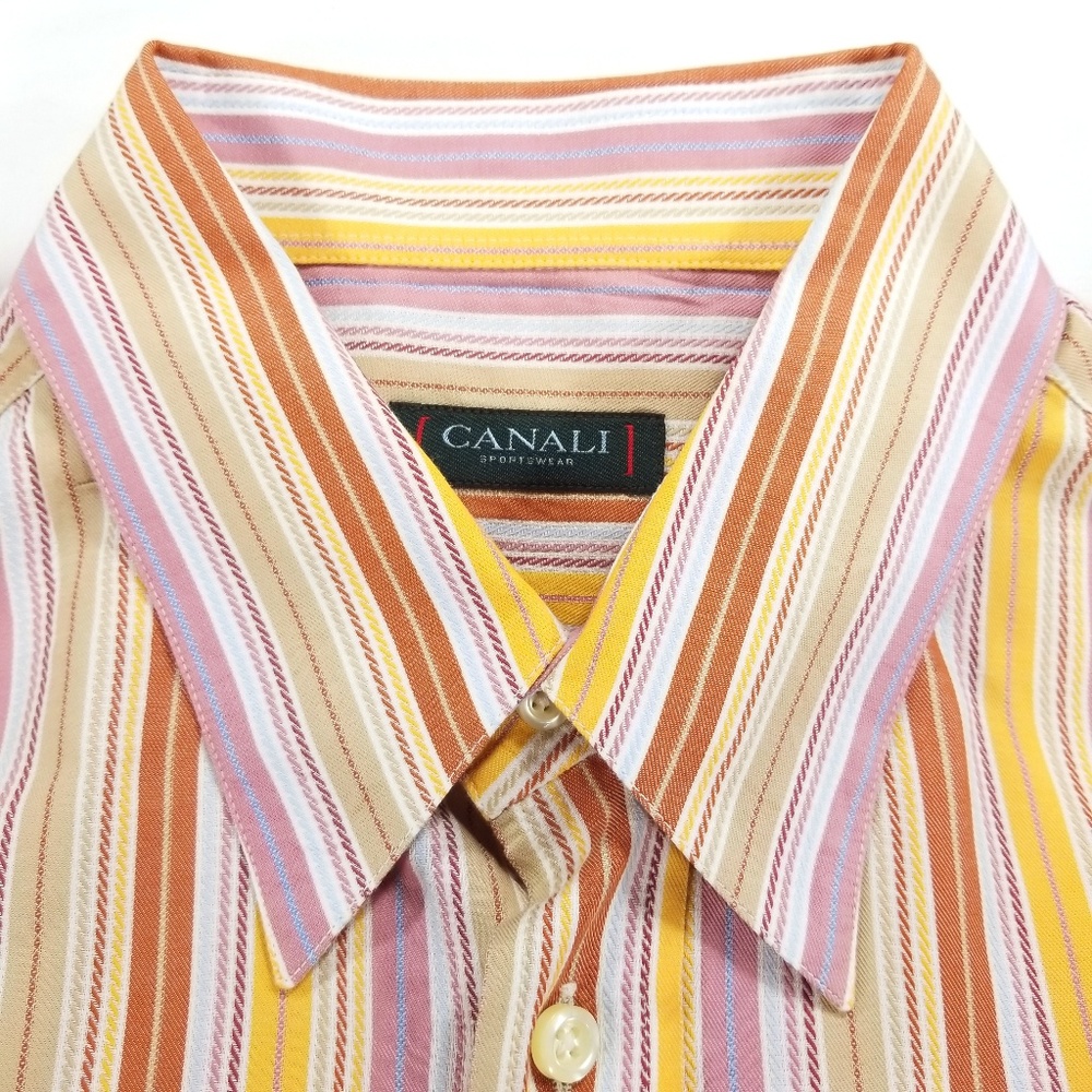 Canali Sportswear button front Men's Large - Picture 6 of 8